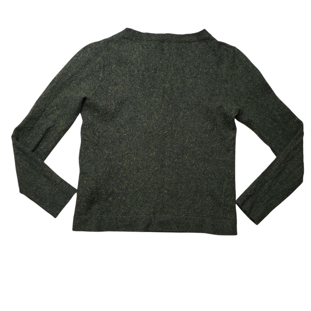 J Crew Teddie Sweater Womens Small Green Wool Blend Pullover - Picture 7 of 9